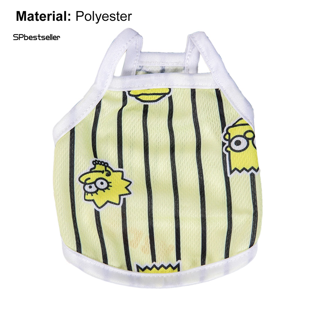 Áo Họa Tiết Hoạt Hình Simpson Thoáng Khí Thời Trang Mùa Hè Cho Cún Cưng