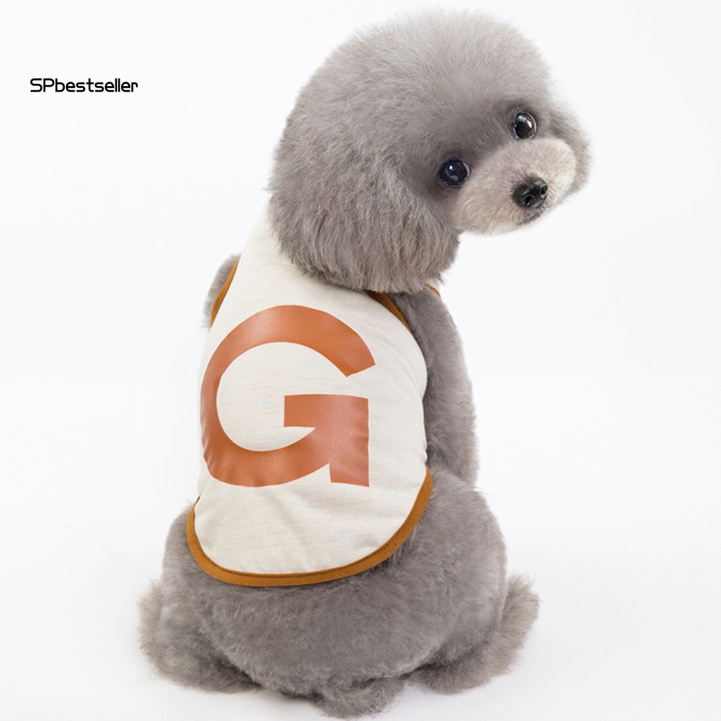 Áo Thun Ba Lỗ In Chữ G Thoáng Khí Thời Trang Mùa Hè Cho Thú Cưng