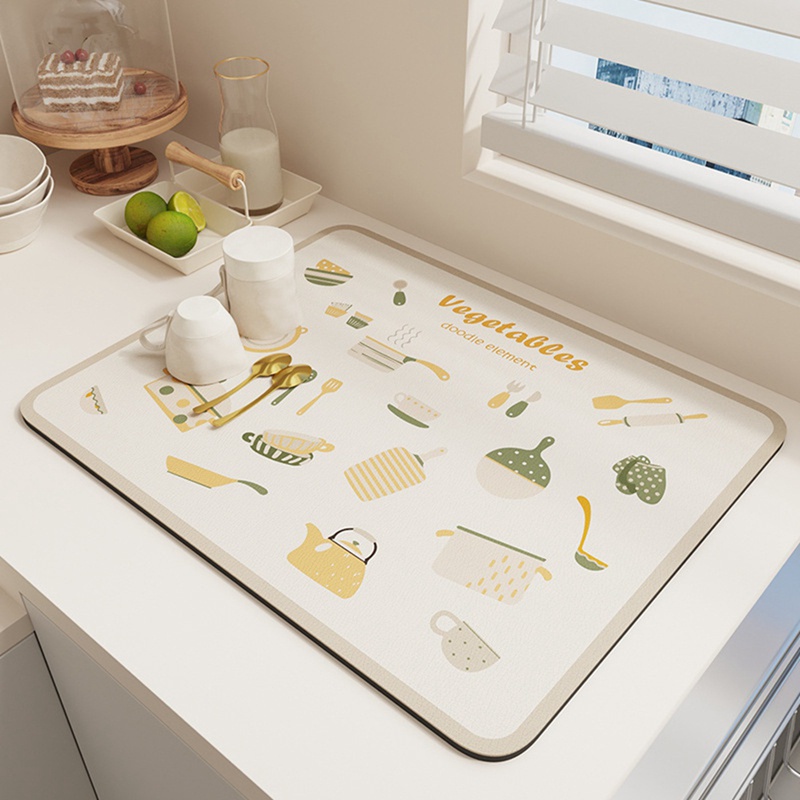 Thảm Lót Ráo Nước Cho Bồn Rửa Chén Nhà Bếp Quầy Bar Chất Lượng Cao