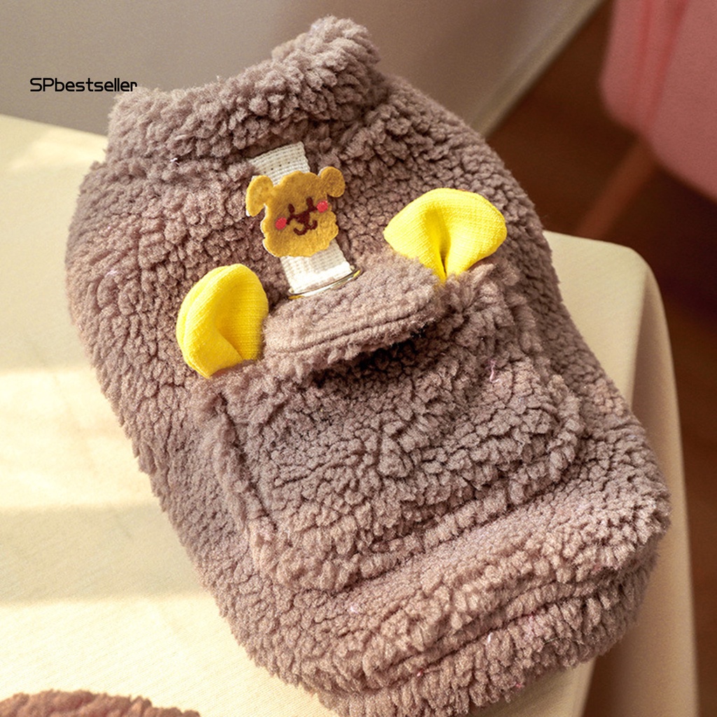 Áo Khoác Polyester Dày Giữ Ấm Có Túi Thời Trang Thu Đông Cho Thú Cưng