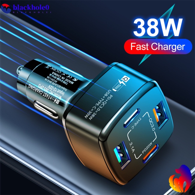 Tẩu Sạc Nhanh 38w Cổng Usb Type C Pd Qc3.0 3.1a Cho Iphone Xiaomi Huawei