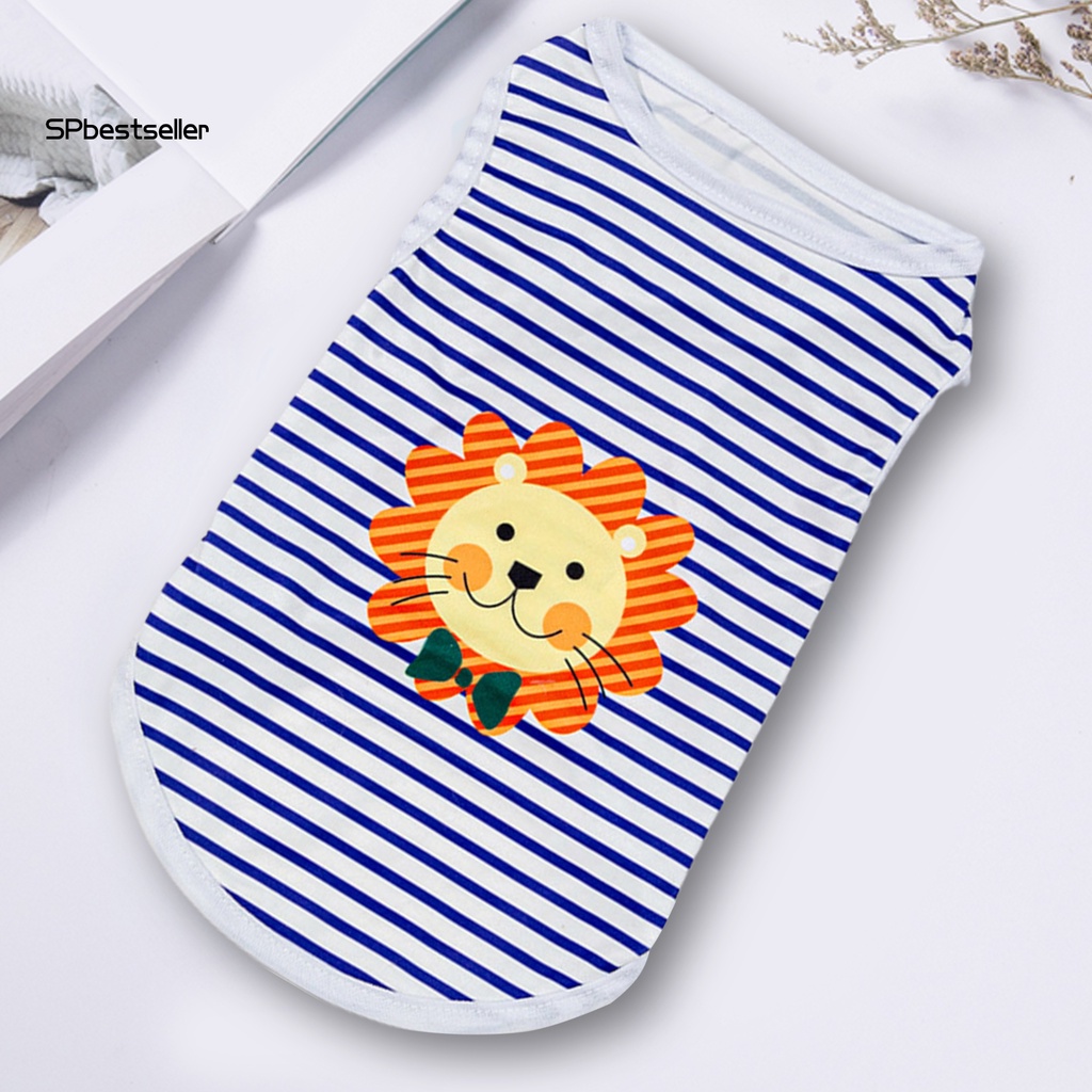 Áo Không Tay Cổ Tròn In Hình Động Vật Dễ Thương Cho Thú Cưng