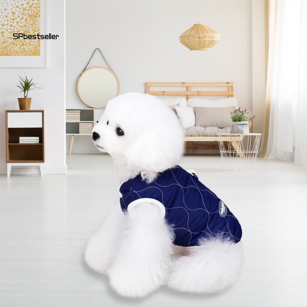 Spbestsellwr Áo Khoác Sát Nách Cài Nút Dày Dặn Màu Tương Phản Thời Trang Thu Đông Cho Thú Cưng