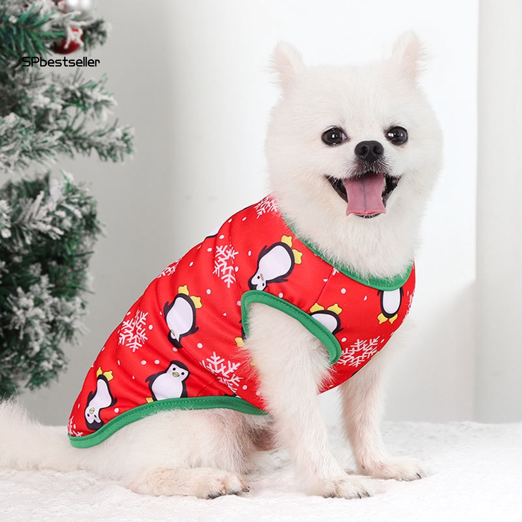 Áo In Họa Tiết Giáng Sinh Thân Thiện Với Da Cho Thú Cưng