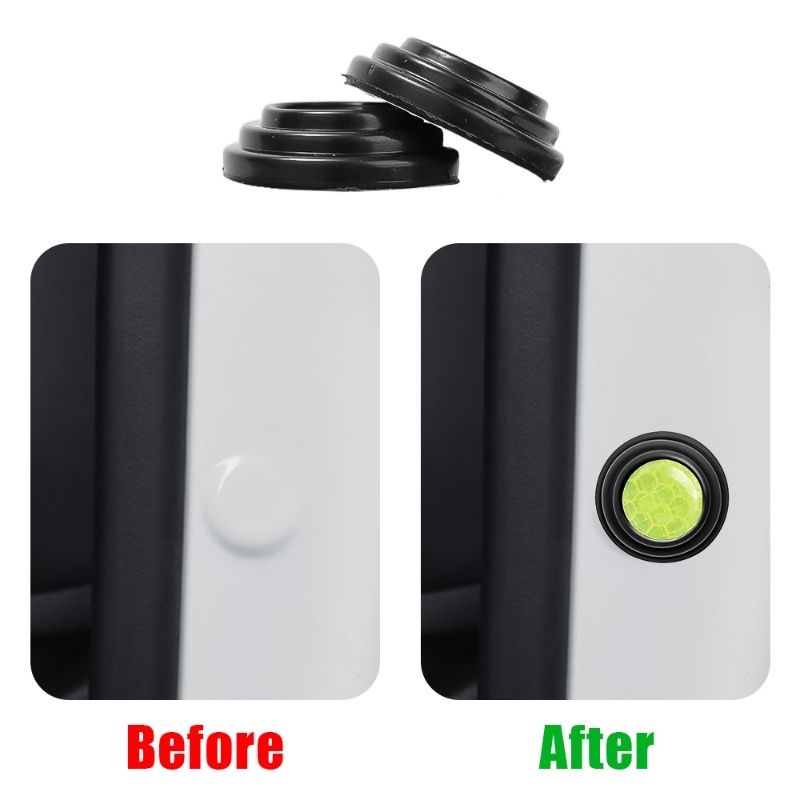 Miếng Đệm Silicone Chống Va Chạm / Tiếng Ồn Màu Vàng Dạ Quang Cho Cửa Xe Hơi