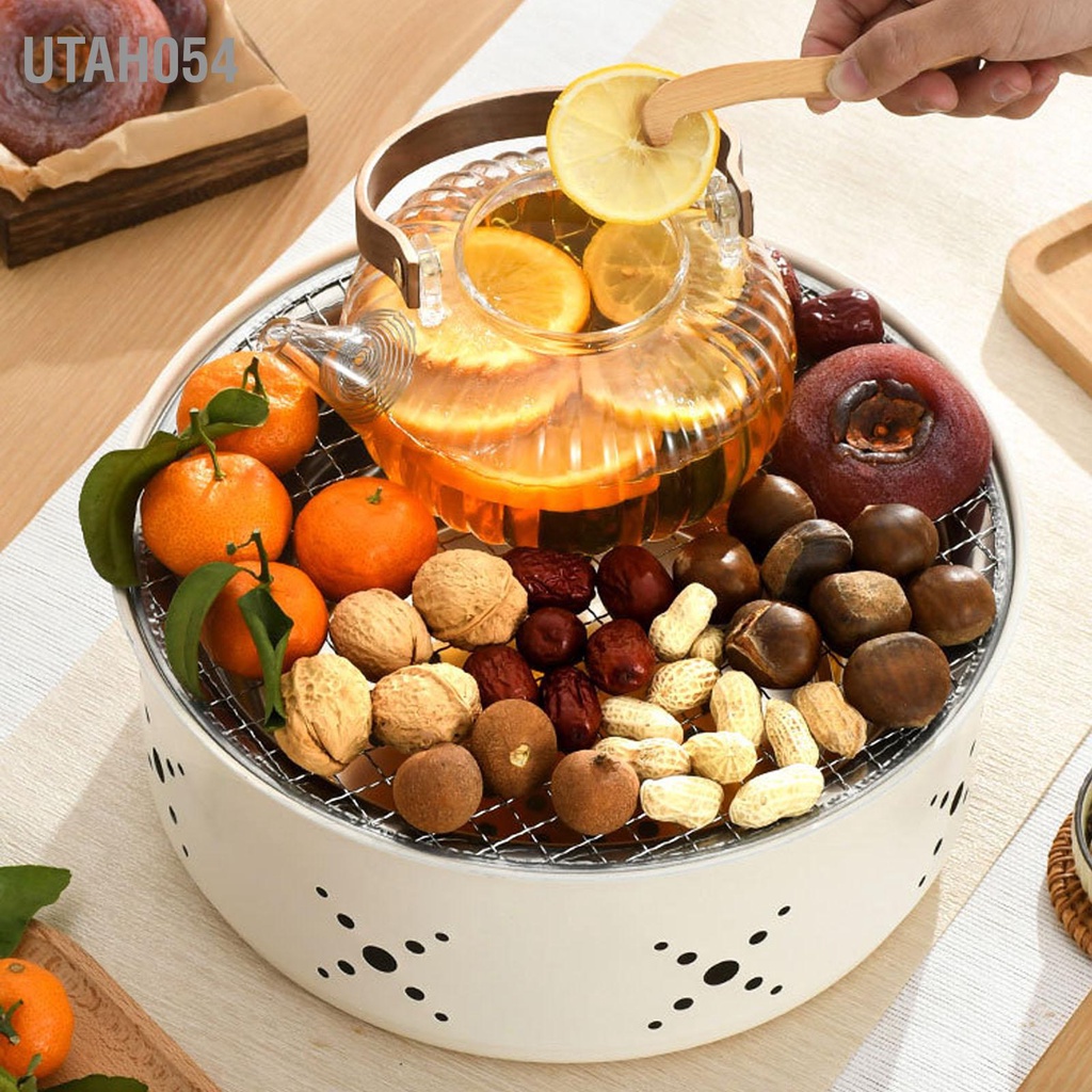 Utah054 Di Động Vỉ Nướng Đa Năng Thực Phẩm Inox Mini Than Bếp Cắm Trại Đi Bộ Đường Dài Dã Ngoại