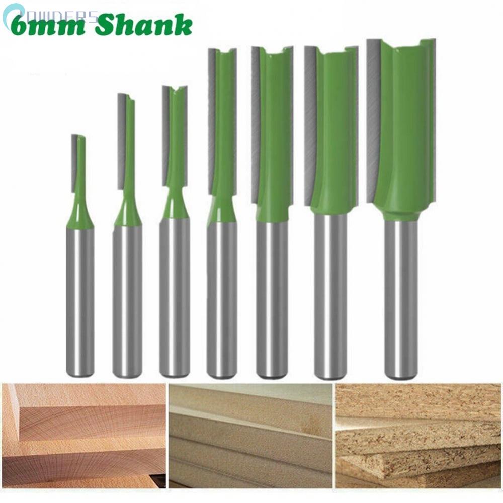 Mũi Phay Router Thẳng 6MM Chuôi Đơn / Đôi Cho Chế Biến Gỗ