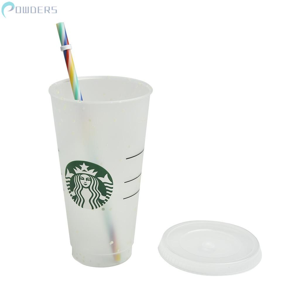 Cốc Uống Nước Starbucks 700ml Màu Cầu Vồng