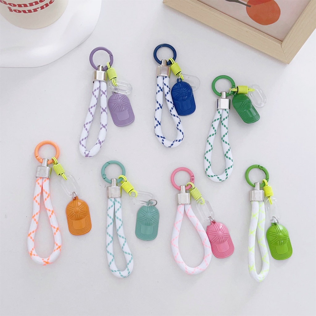 Dây Đeo Thẻ ID Bằng Nylon Có Móc Khóa Cho iphone / airpods Ốp