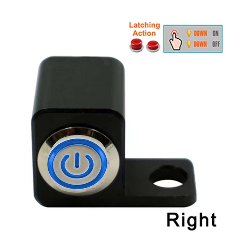 Công Tắc Đèn Pha 12V 10mm Bằng Nhôm CNC Chống Nước Cho Xe Máy