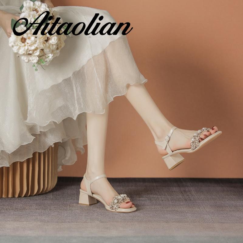 Xăng đan Da Mũi Vuông Đế Dày 5cm Thời Trang Cho Nữ Màu Sắc