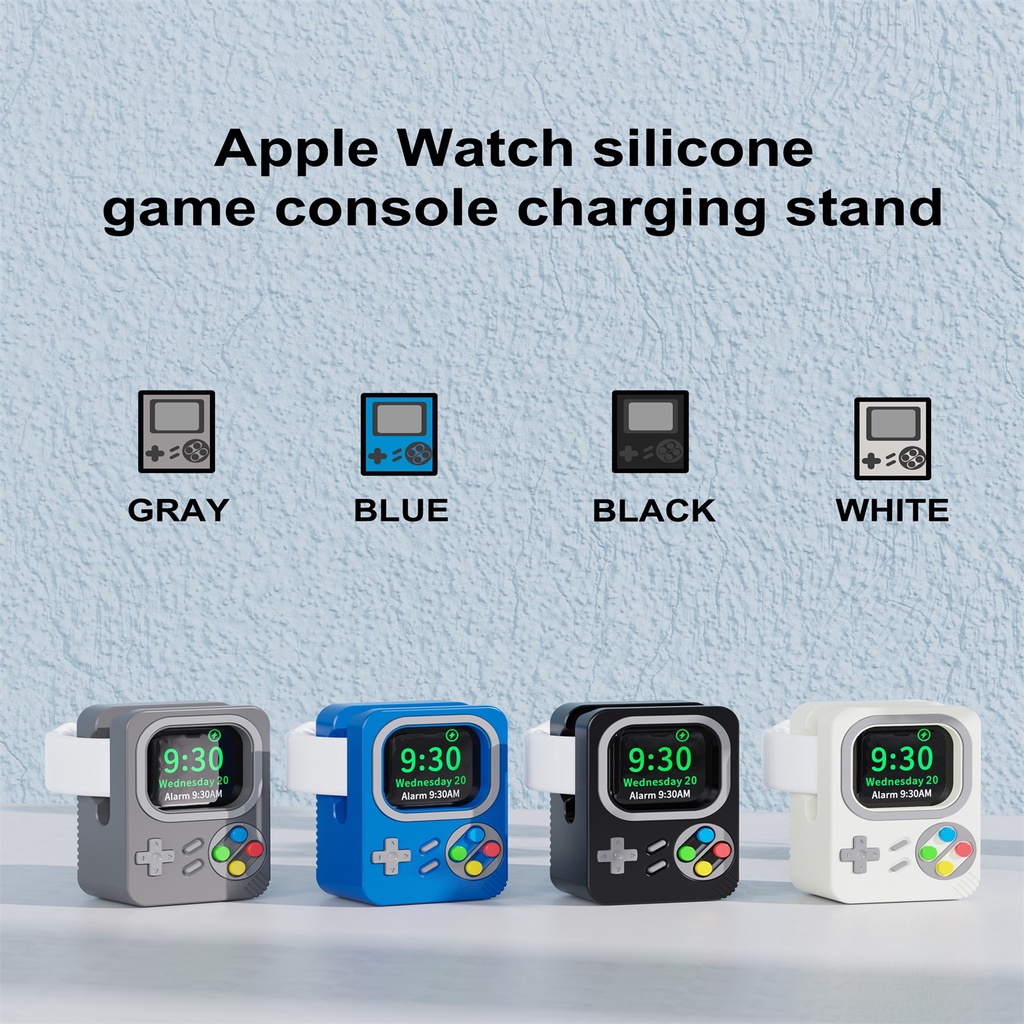 Đế Sạc Silicone Kiêm Giá Đỡ Cho Đồng Hồ Thông Minh Apple Watch Series 7 6 5 4 3 2 1