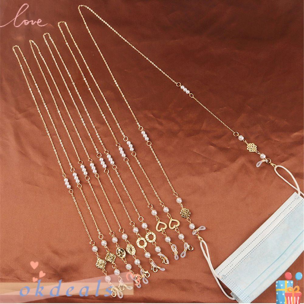 Dây Đeo Giữ Mắt Kính Bằng Acrylic Hình Trái Tim Kiểu Vintage Thời Trang