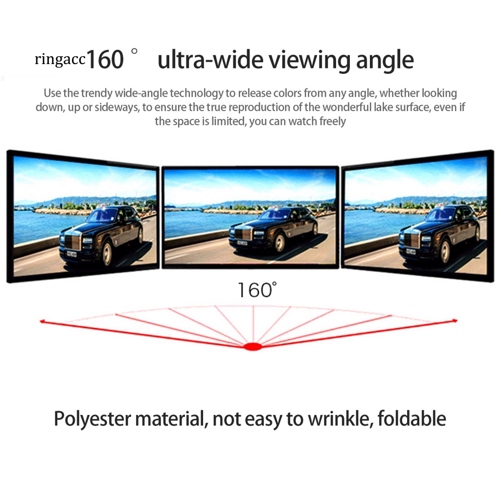 1 Bộ Màn Chiếu 60 Độ 60 Inches 16: 9 Chất Lượng Cao