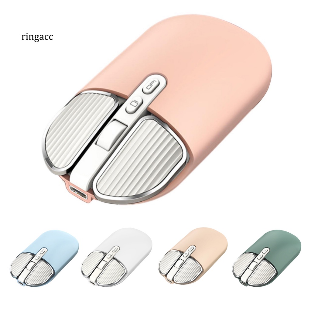 Chuột Không Dây RGA M203 Hai Chế Độ Tiết Kiệm Điện Năng DPI 5 Nút 2.4G Bluetooth-Compa Cho PC