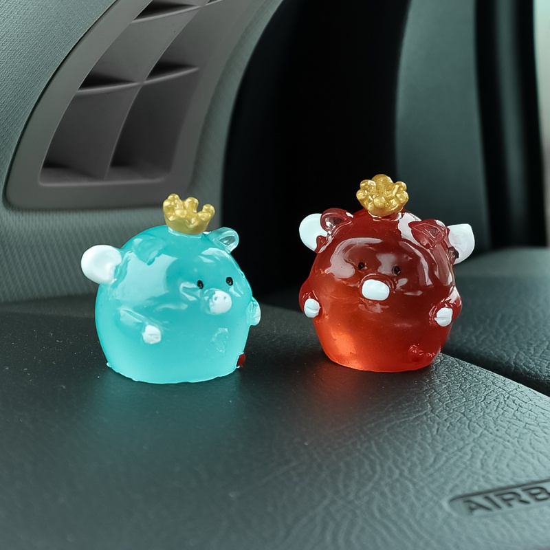 Tượng Heo Gà Mini Phát Quang Dễ Thương Dùng Trang Trí Nội Thất