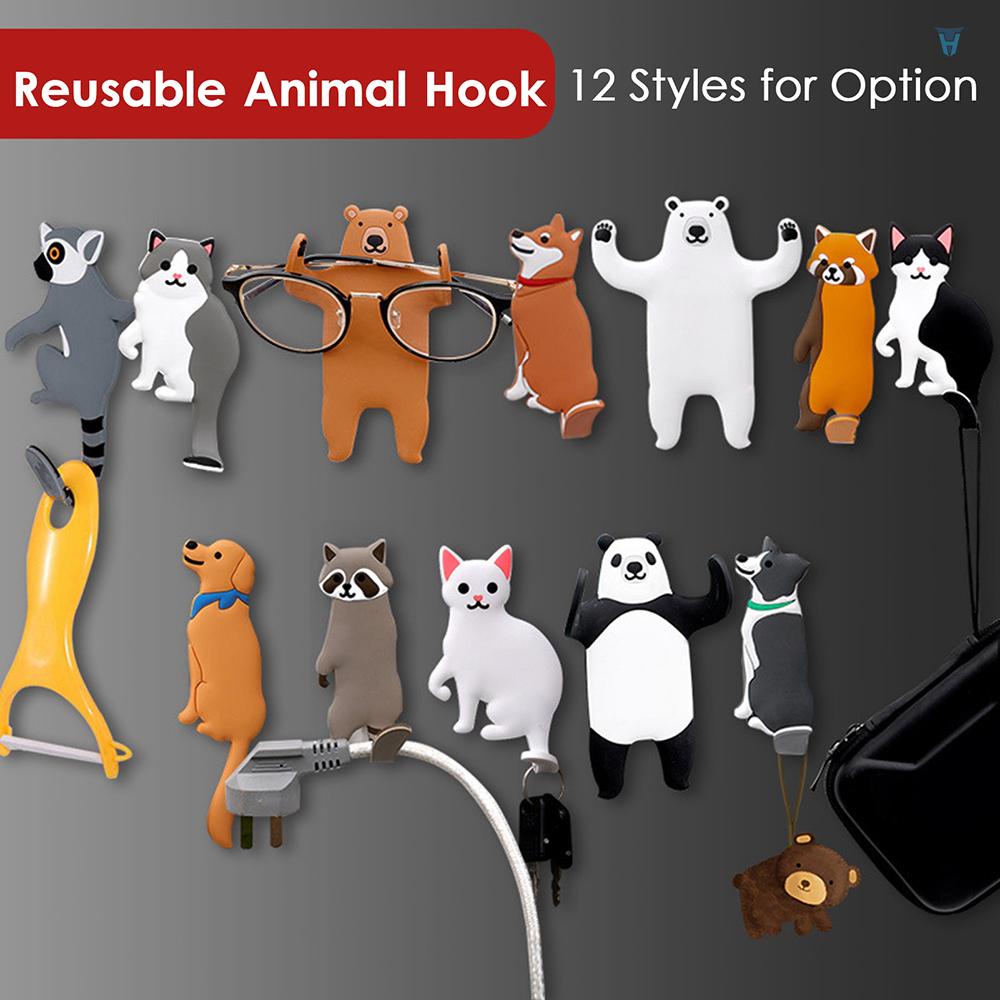 Móc Treo Khăn Tắm / Chìa Khóa / Kính Mát / Trái Cây Hình Động Vật Dễ Thương Có Thể Tái Sử Dụng
