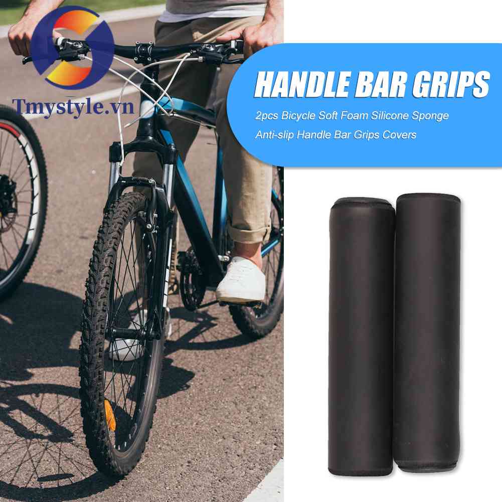 Set 2 Vỏ Bọc Tay Lái Xe Đạp Bằng Xốp Silicone Mềm Mại Chống Trượt