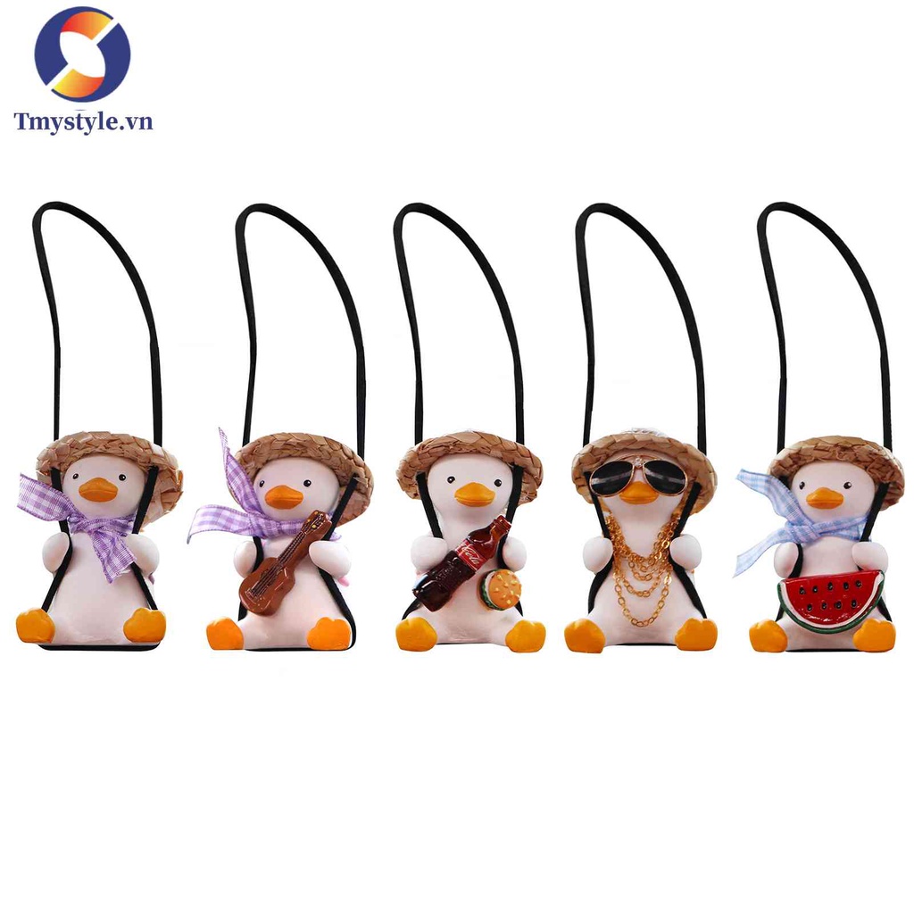 Chú Vịt Xích Đu Dễ Thương Dùng Trang Trí Gương Chiếu Hậu Xe Hơi