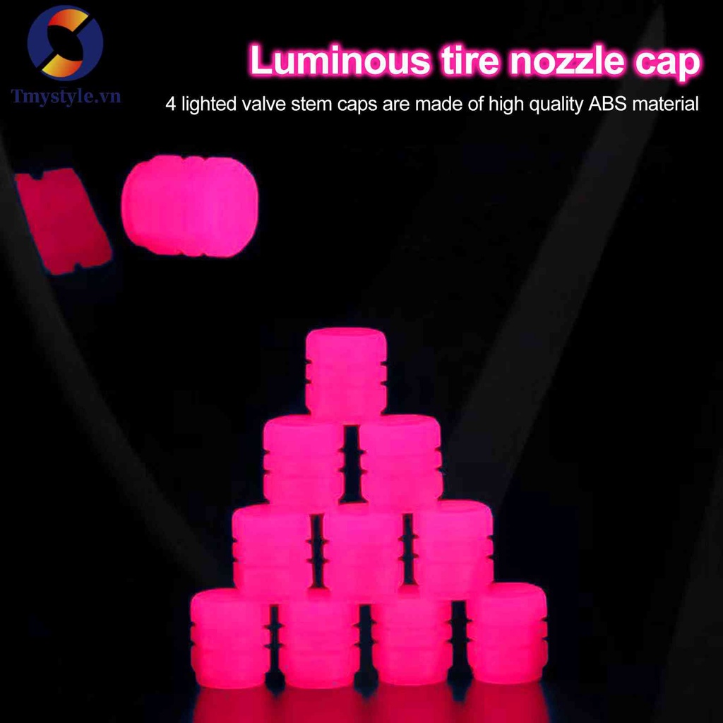 Set 4 Nắp Đậy Lốp Xe Phát Quang Cho Xe Mô Tô