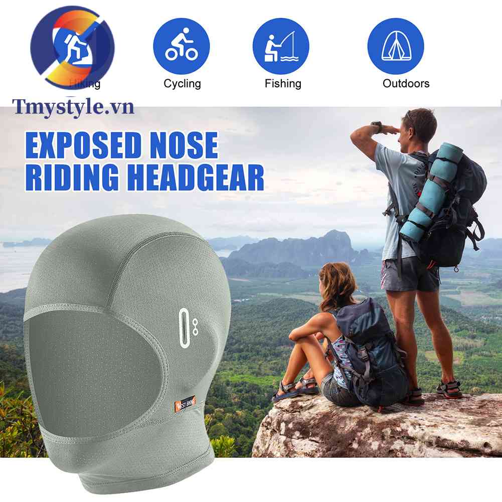West Mũ Đi Xe Đạp Bằng Lụa Lạnh Balaclava UV Bảo Vệ Bánh Răng Làm Mát