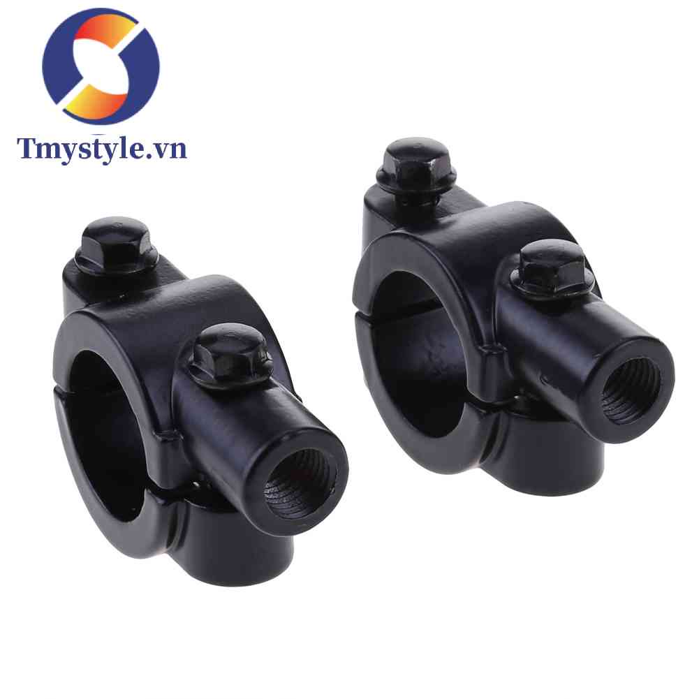 Bộ 2 Giá Đỡ Gương Chiếu Hậu 22mm Bằng Kim Loại Gắn Tay Lái Xe Mô Tô