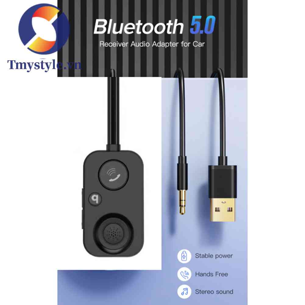 Usb Truyền Nhận Tín Hiệu Bluetooth 5.0 Kèm Cáp Âm Thanh 3.5mm AUX