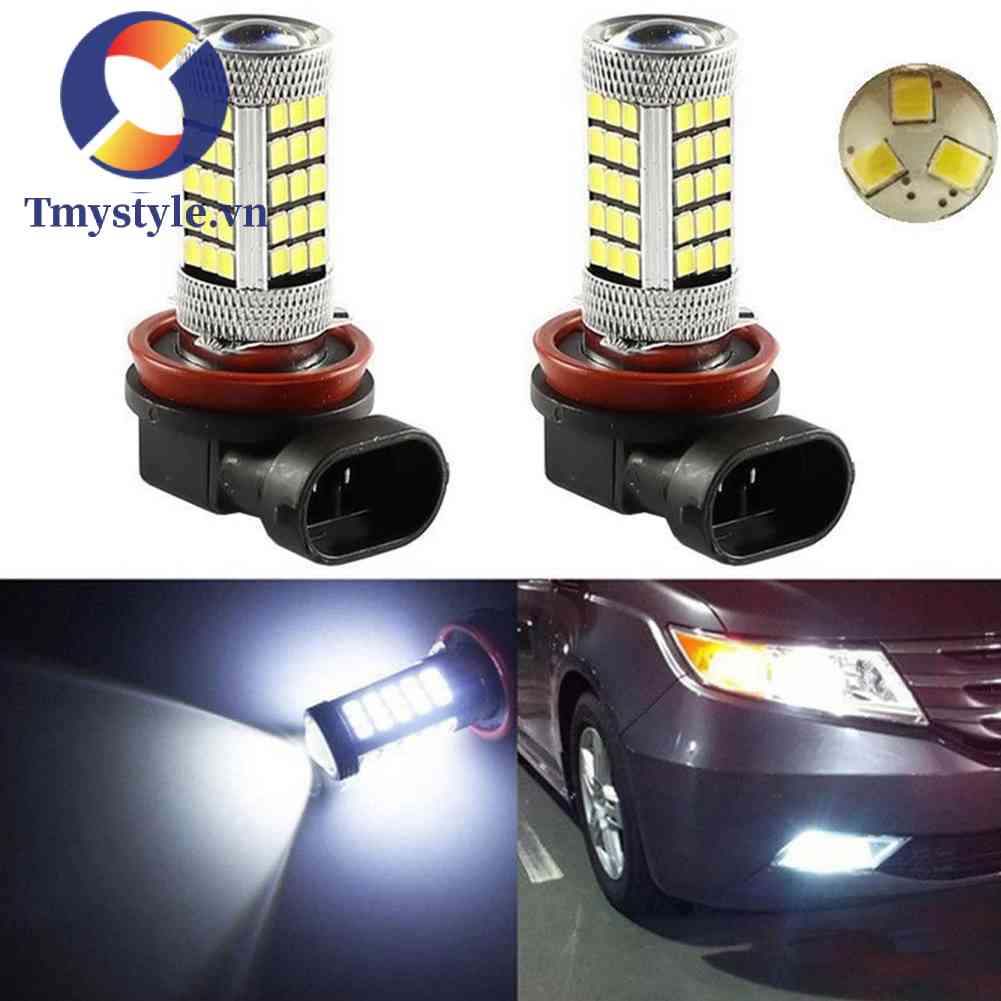 2 Đèn Pha Chống Sương Mù H8 6000K 3030 SMD 12-24V Cho Xe Hơi