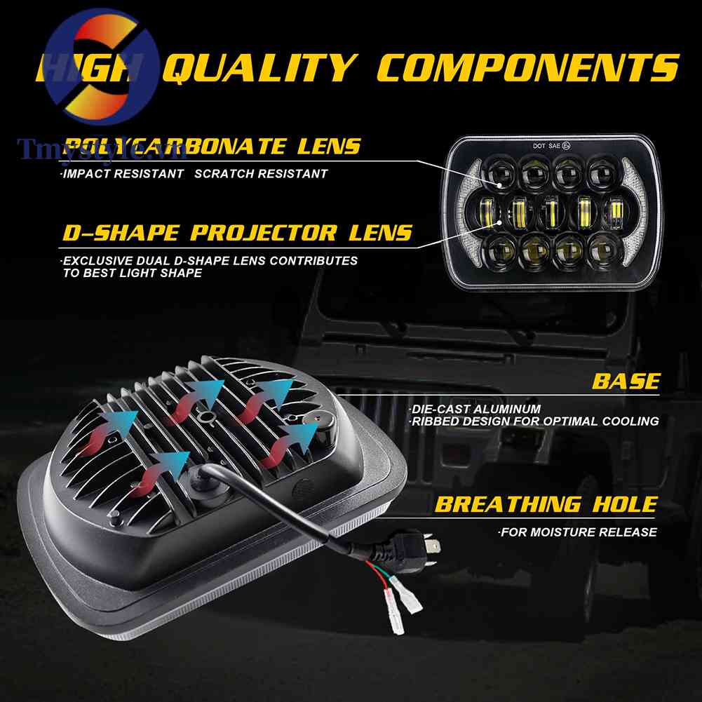 Đèn Pha LED 300W 5x7 7x6 inch Chất Lượng Cao Cho Xe Jeep Chevy