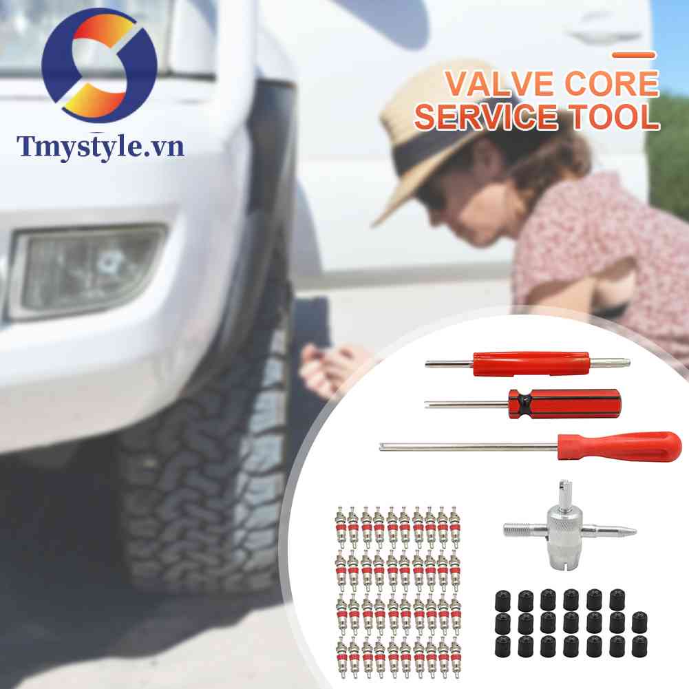 Bộ Dụng Cụ Tháo Lõi Van Xe Hơi / Xe Máy 4 Trong 1 Tiện Dụng