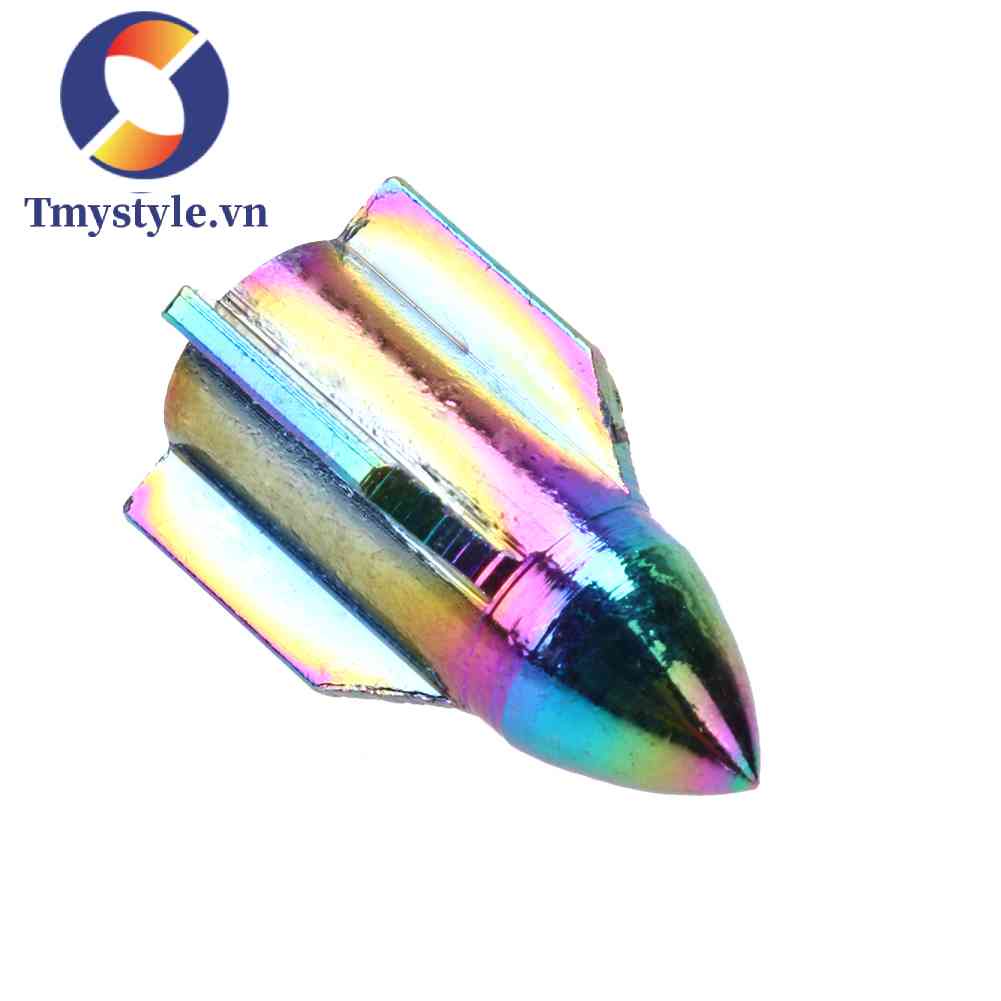 4 Nắp Van Bánh Xe Hơi Hình Tên Lửa Bằng Nhôm Nhiều Màu