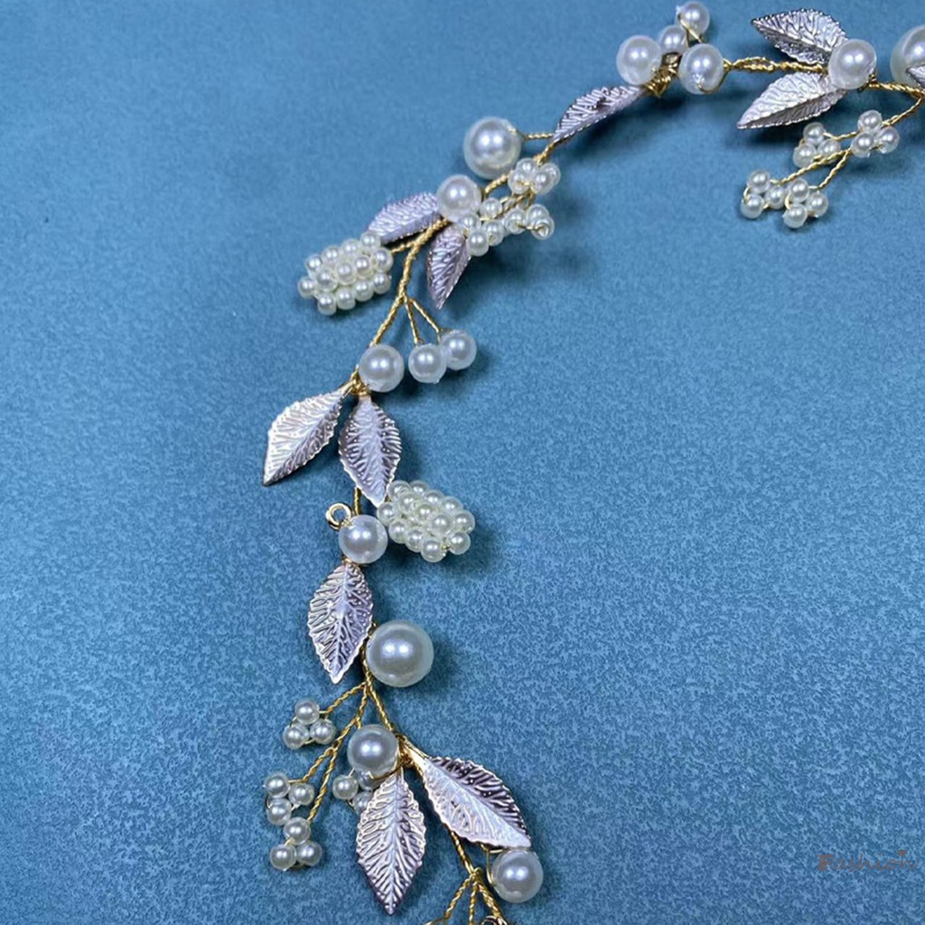 Băng Đô Cài Tóc Hình Lá Bằng Hợp Kim Kiểu Công Chúa Cho Cô D