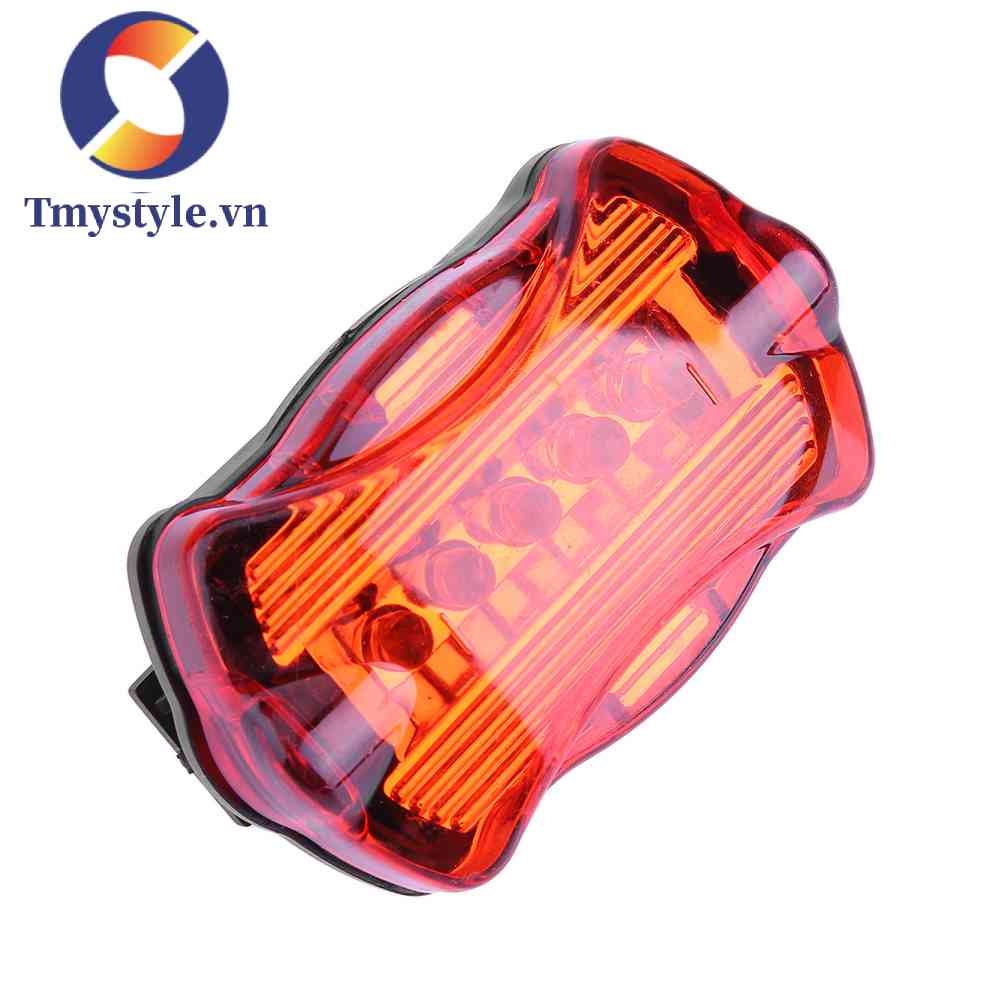 Đèn Hậu Cảnh Báo 5LED Chống Nước Độc Đáo Cho Xe Đạp