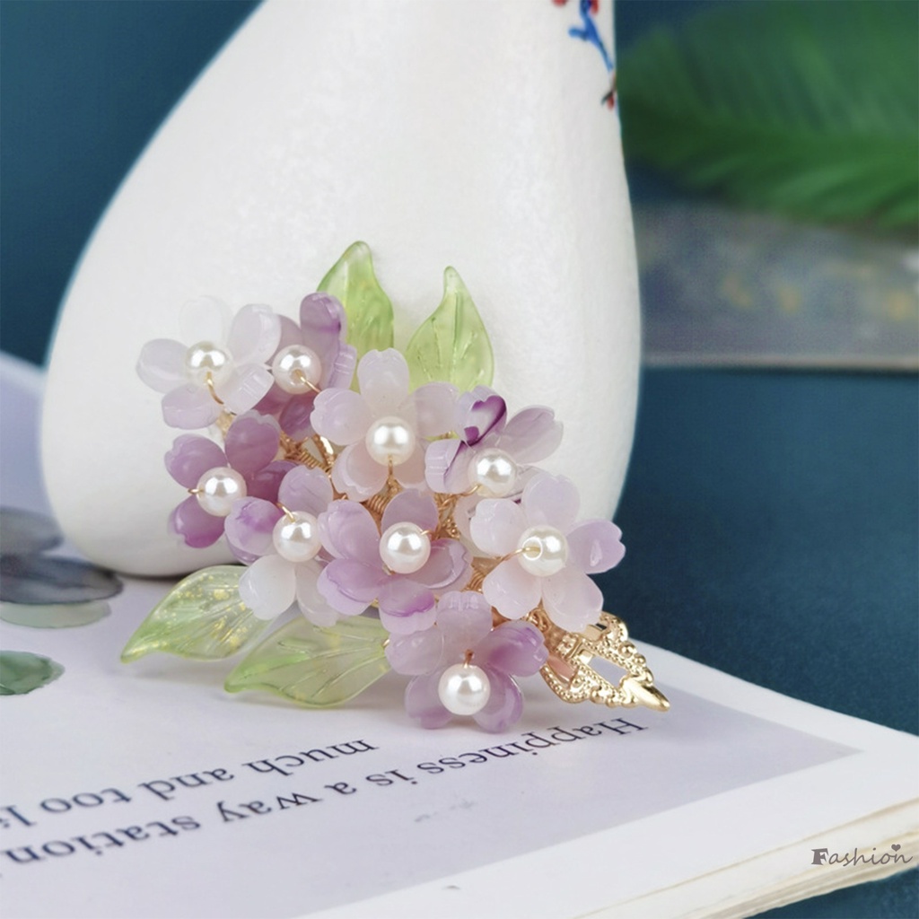 Trâm Cài Tóc Đính Hoa Tua Rua Dài Phong Cách Cổ Điển