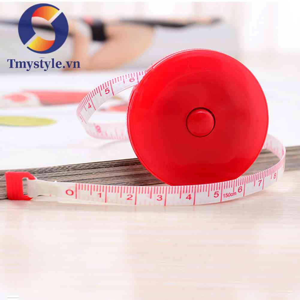 Thước Dây Mềm Dài 1.5m Có Thể Thu Gọn Tự Động Cho Thợ May