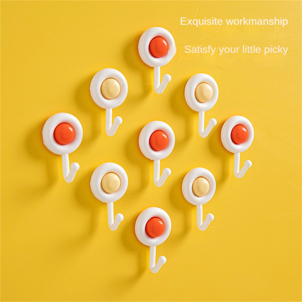 Móc vịt nhỏ màu vàng Miếng dán dính mạnh Nhà bếp Sáng tạo Móc dễ thương Không có dấu vết Không có lỗ Cửa sau Phòng tắm Miếng dán