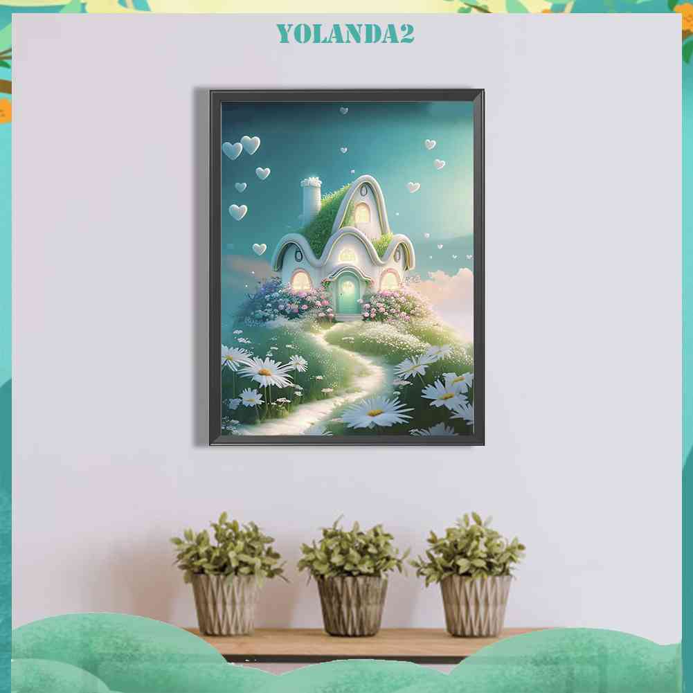 Tranh Đính Đá Kim Cương Toàn Bộ 5D DIY Hình Vẽ Ngôi Nhà
