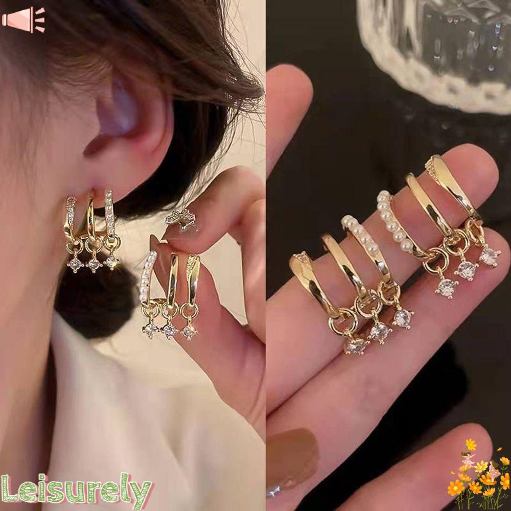 Bông Tai Hàng Lỗ Vintage Cho Nữ LEILY Peal