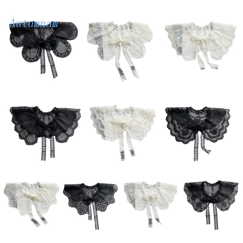 Cổ Áo Giả Thêu Họa Tiết Có Thể Tháo Rời Thời Trang Cho Nữ