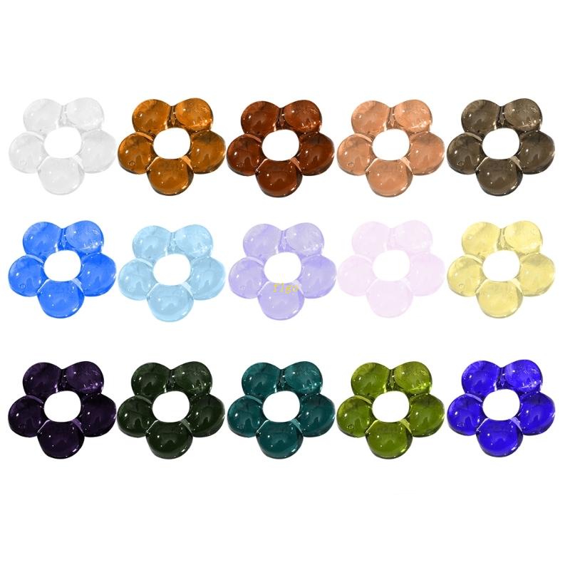 Mặt Vòng cổ / Vòng Đeo Tay / Khuyên Tai Bằng Thủy Tinh Hình Hoa