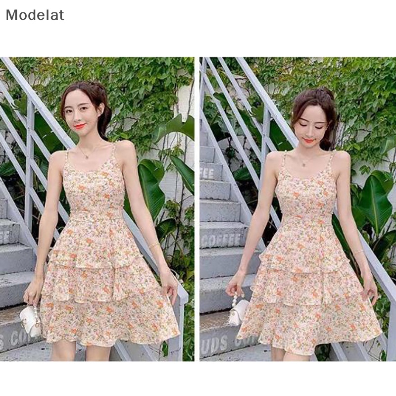 Đầm Hai Dây Dáng Chữ A In Họa Tiết Hoa Cúc Thời Trang Mùa Hè Xinh Xắn Cho Nữ