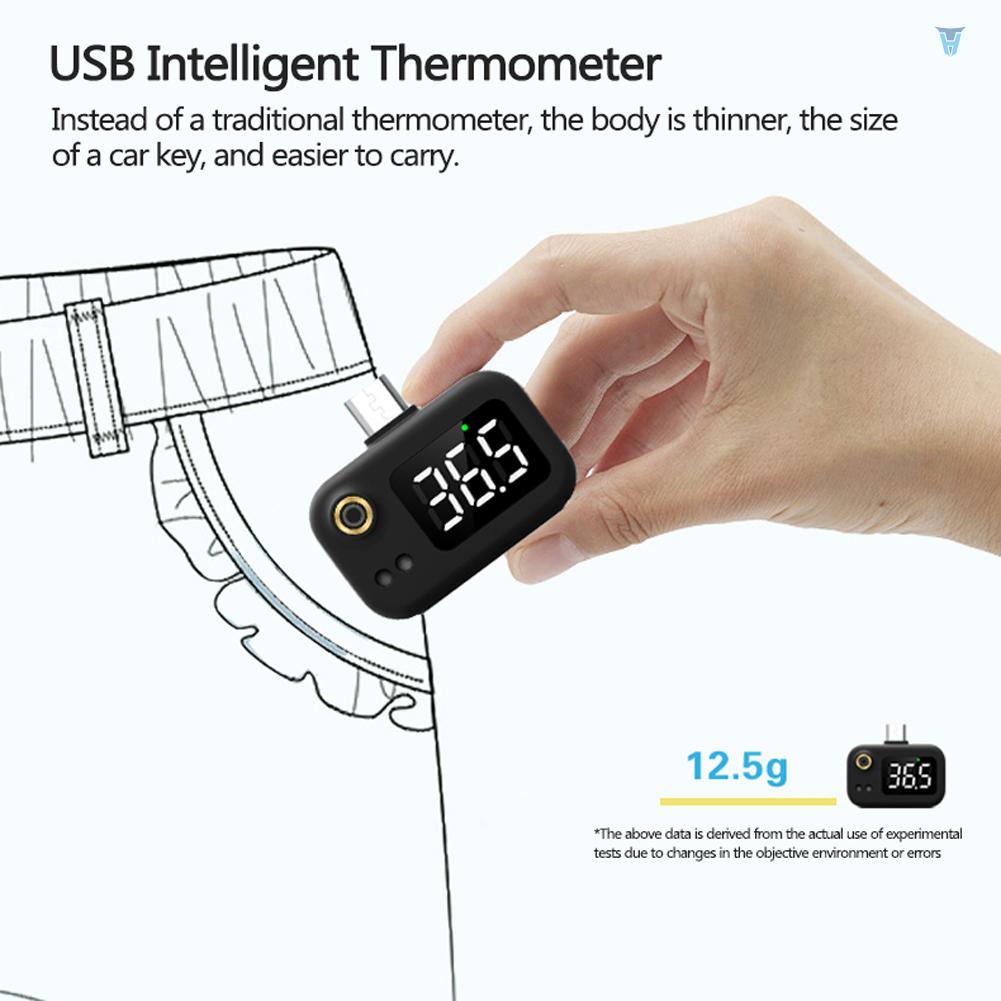 Nhiệt Kế Hồng Ngoại Mini Có Khớp Nối Type-C Cho Điện Thoại Di Động
