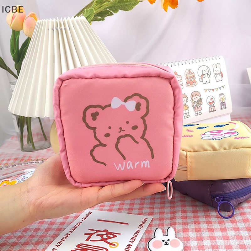 Túi Đựng Khăn Giấy / Đồ Trang Điểm Mini Họa Tiết Hoạt Hình Dùng Khi Đi Du Lịch