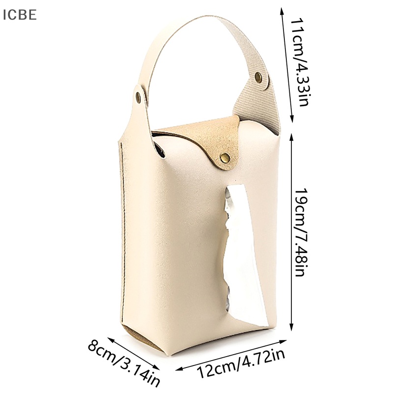 Túi Da Đựng Khăn Giấy Gắn Ghế Xe Hơi Tiện Dụng