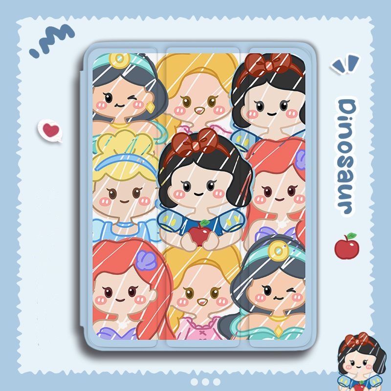Ốp Máy Tính Bảng Mềm Họa Tiết Disney Có Ngăn Đựng Bút Cho iPad Gen10 7 / 8 / 9 Air4 / Air5 Pro11 "Pro12.9" mini6