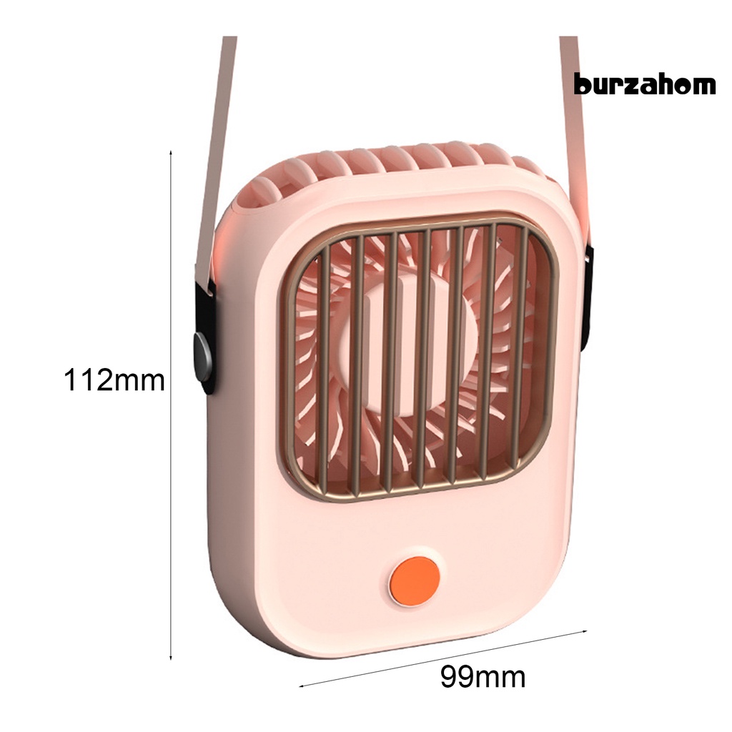 Quạt Làm Mát Mini 3 Tốc Độ Gió Để Bàn Kèm Dây Đeo Cổ Tiện Dụng
