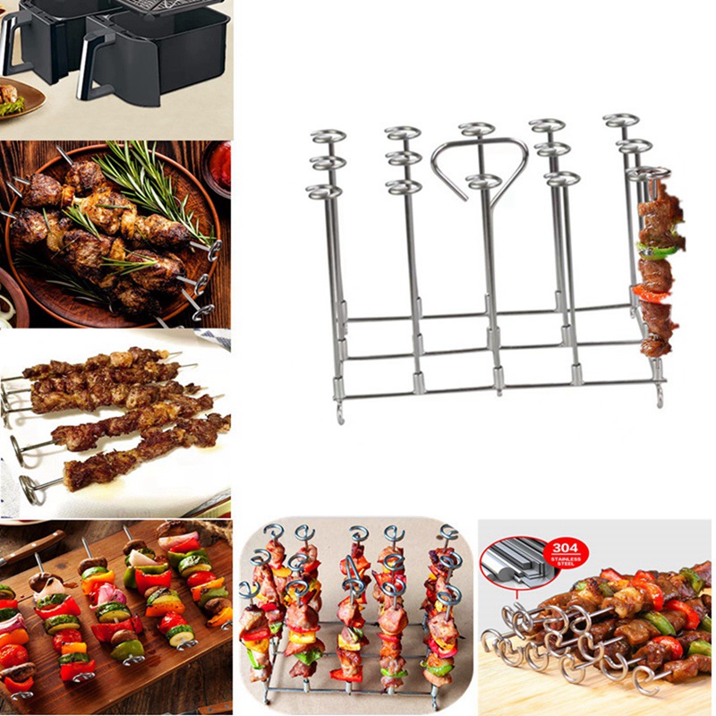 Xiên nướng cho Nồi chiên không khí Ninja Foodi DZ201, DZ401 Nồi chiên không khí hai giỏ