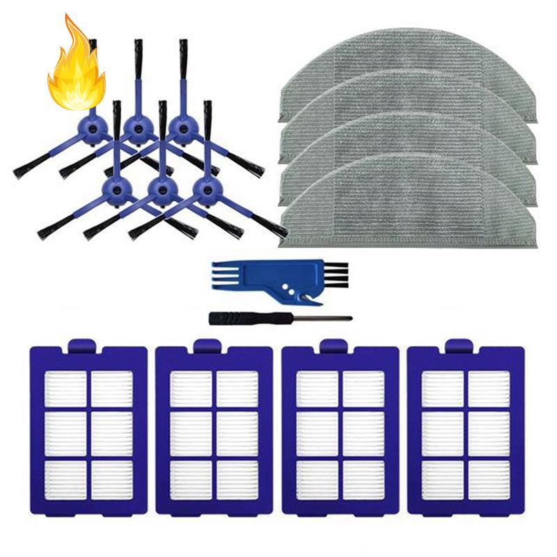 Bàn chải chính / Bàn chải bên Bộ lọc Hepa vải cho Phụ tùng máy hút bụi lai Anker Eufy RoboVac X8
