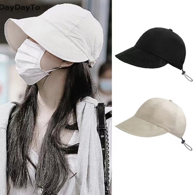 Mũ Tai Bèo Vành Rộng Chống Nắng Mùa Hè Nhanh Khô Có Dây Rút Tùy Chỉnh Nhỏ Gọn