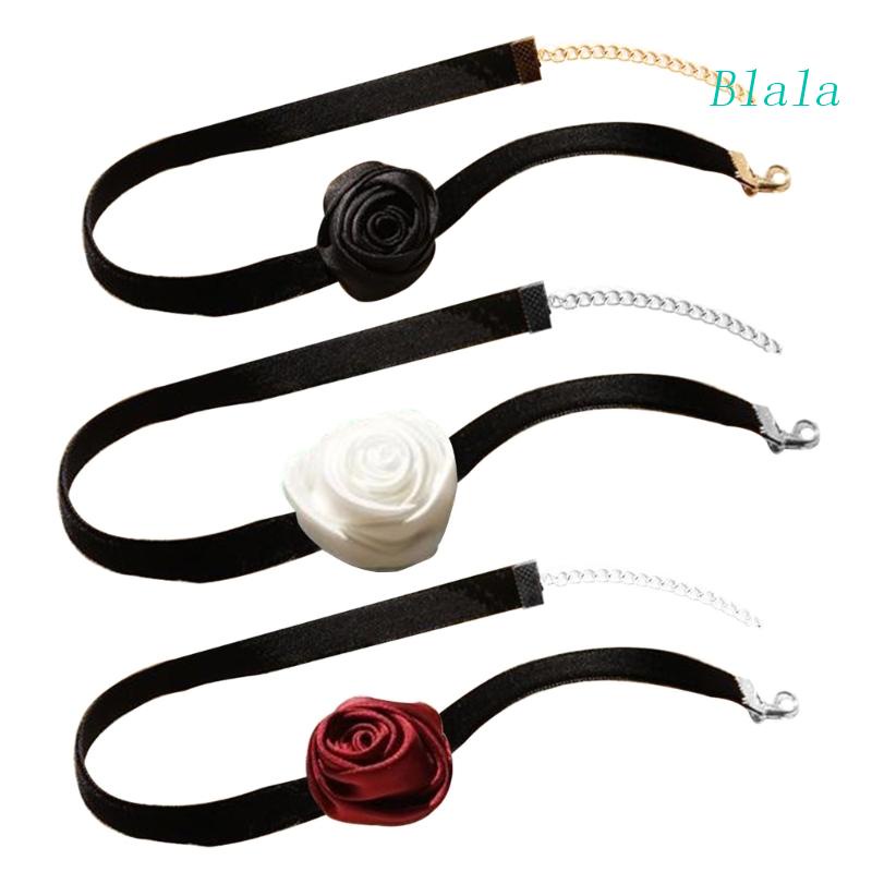 Vòng Cổ Choker Nhung Đính Hoa Phong Cách Bohemian